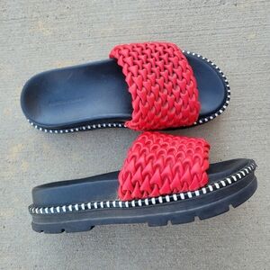 Daniella Lehavi Womens Hanoi Smocking Open Toe Casual Slide Sandals 9